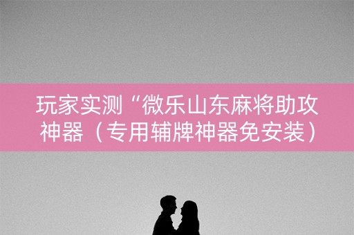 玩家实测“微乐山东麻将助攻神器（专用辅牌神器免安装）
