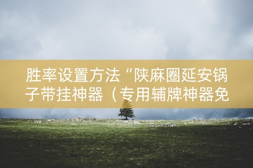 胜率设置方法“陕麻圈延安锅子带挂神器（专用辅牌神器免安装）