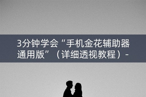 3分钟学会“手机金花辅助器通用版”（详细透视教程）-哔哩哔哩