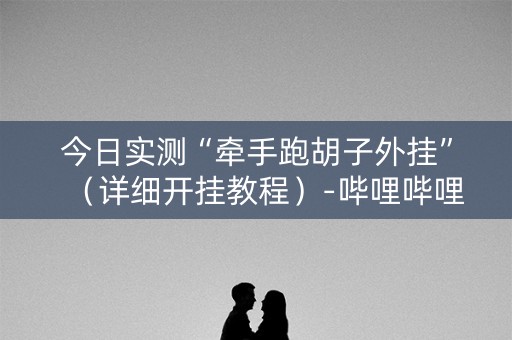 今日实测“牵手跑胡子外挂”（详细开挂教程）-哔哩哔哩