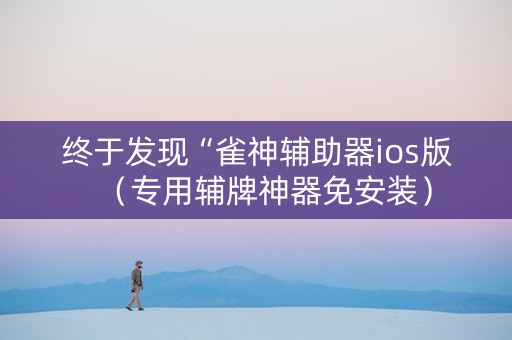 终于发现“雀神辅助器ios版（专用辅牌神器免安装）