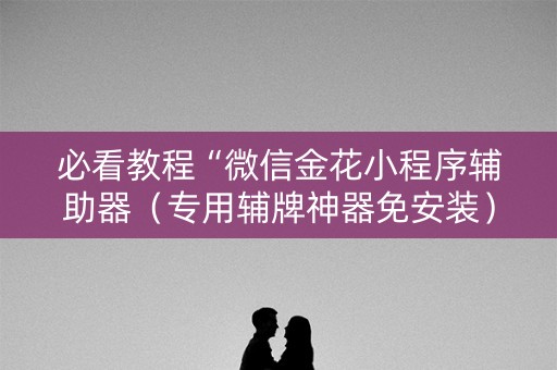 必看教程“微信金花小程序辅助器（专用辅牌神器免安装）