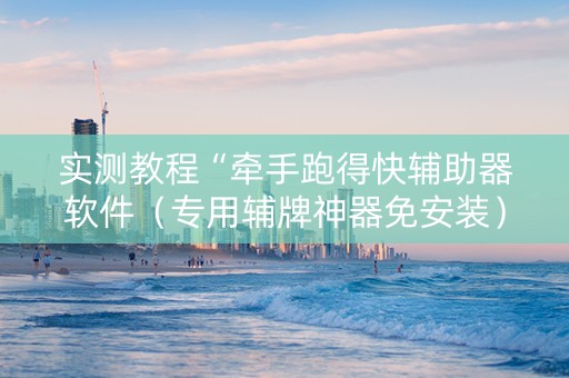 实测教程“牵手跑得快辅助器软件（专用辅牌神器免安装）