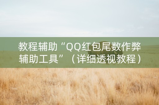 教程辅助“QQ红包尾数作弊辅助工具”（详细透视教程）-哔哩哔哩