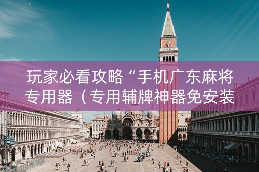 玩家必看攻略“手机广东麻将专用器（专用辅牌神器免安装）
