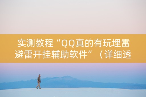 实测教程“QQ真的有玩埋雷避雷开挂辅助软件”（详细透视教程）-哔哩哔哩