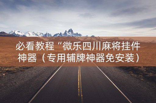 必看教程“微乐四川麻将挂件神器（专用辅牌神器免安装）