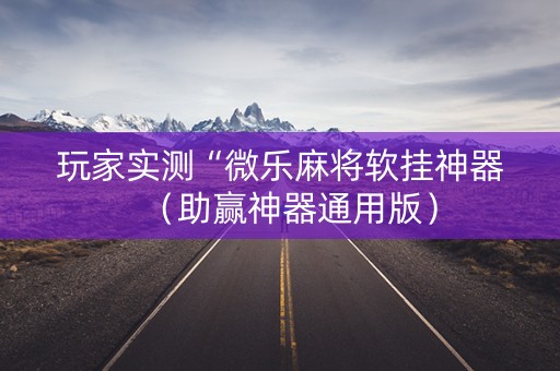 玩家实测“微乐麻将软挂神器（助赢神器通用版）