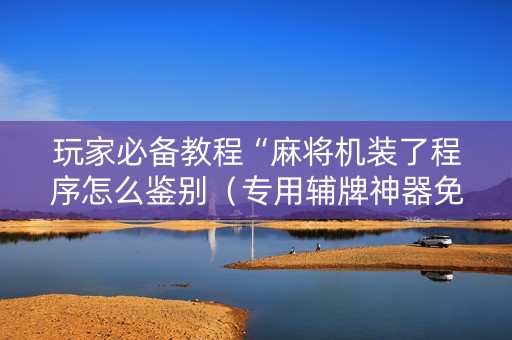 玩家必备教程“麻将机装了程序怎么鉴别（专用辅牌神器免安装）