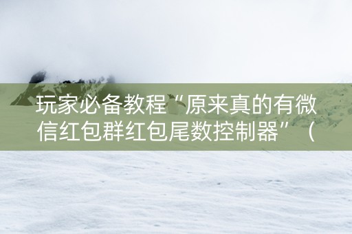玩家必备教程“原来真的有微信红包群红包尾数控制器”（详细透视教程）-哔哩哔哩