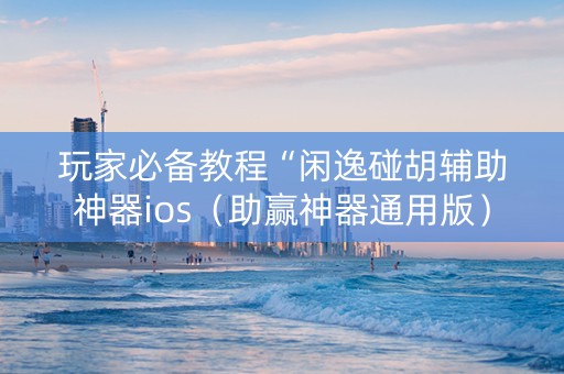 玩家必备教程“闲逸碰胡辅助神器ios（助赢神器通用版）