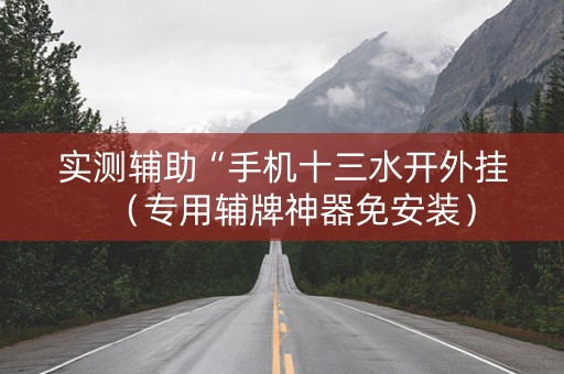实测辅助“手机十三水开外挂（专用辅牌神器免安装）