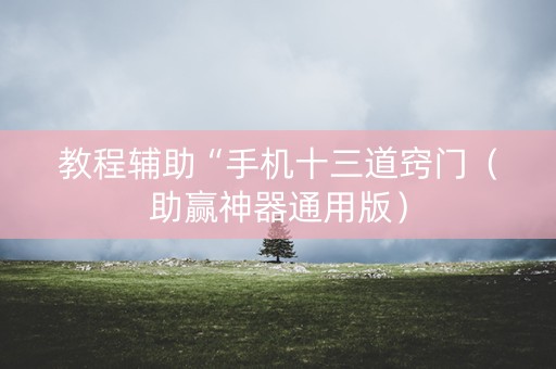教程辅助“手机十三道窍门（助赢神器通用版）