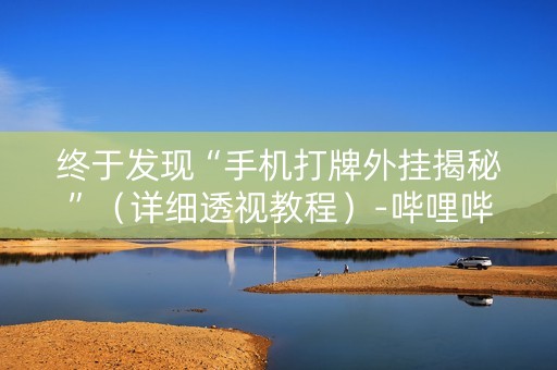 终于发现“手机打牌外挂揭秘”（详细透视教程）-哔哩哔哩