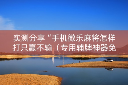 实测分享“手机微乐麻将怎样打只赢不输（专用辅牌神器免安装）