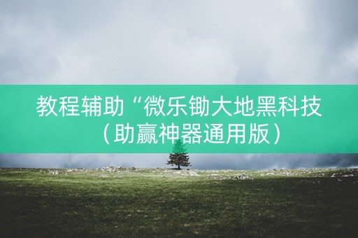 教程辅助“微乐锄大地黑科技（助赢神器通用版）