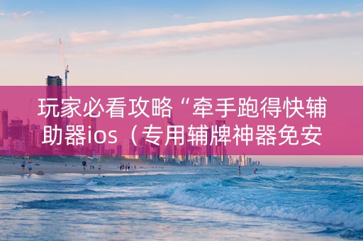 玩家必看攻略“牵手跑得快辅助器ios（专用辅牌神器免安装）