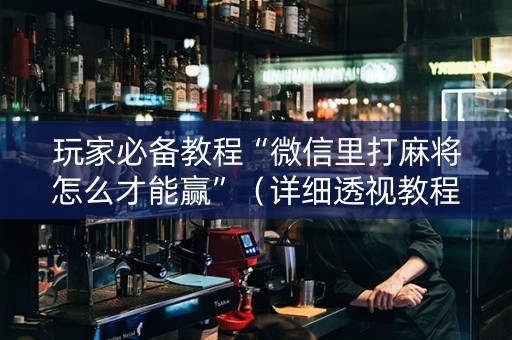 玩家必备教程“微信里打麻将怎么才能赢”（详细透视教程）-哔哩哔哩