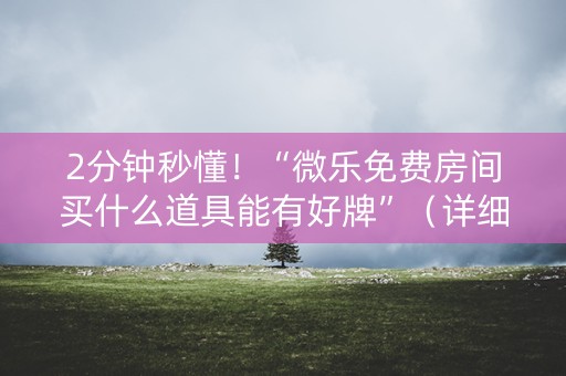 2分钟秒懂！“微乐免费房间买什么道具能有好牌”（详细透视教程）-哔哩哔哩