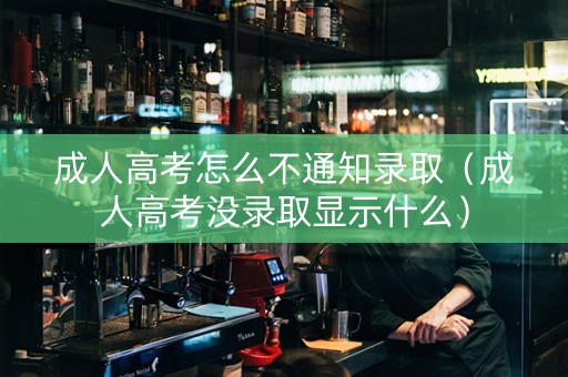 成人高考怎么不通知录取（成人高考没录取显示什么）