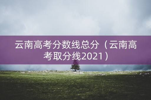 云南高考分数线总分（云南高考取分线2021）