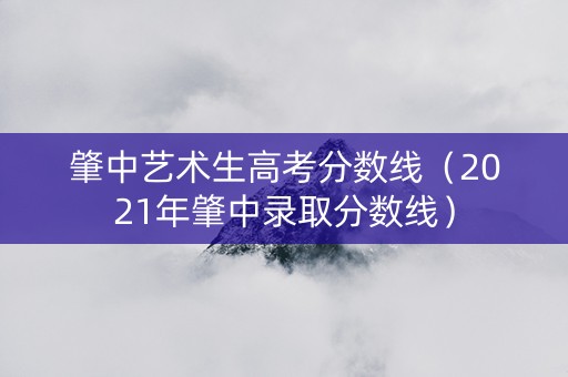 肇中艺术生高考分数线（2021年肇中录取分数线）