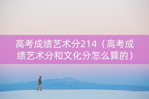 高考成绩艺术分214（高考成绩艺术分和文化分怎么算的）