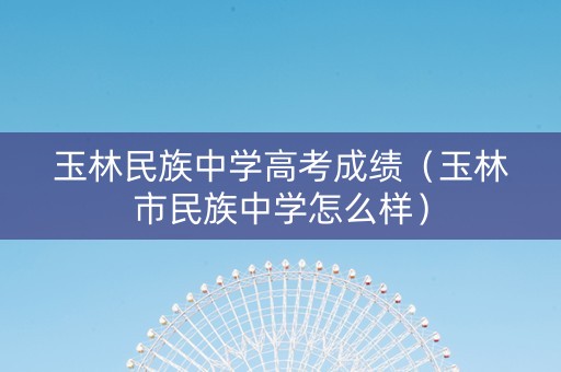玉林民族中学高考成绩（玉林市民族中学怎么样）
