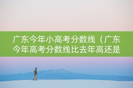 广东今年小高考分数线（广东今年高考分数线比去年高还是低）