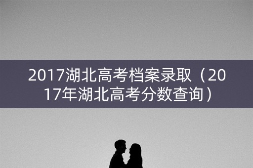 2017湖北高考档案录取（2017年湖北高考分数查询）
