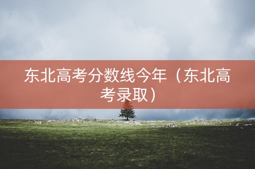 东北高考分数线今年（东北高考录取）
