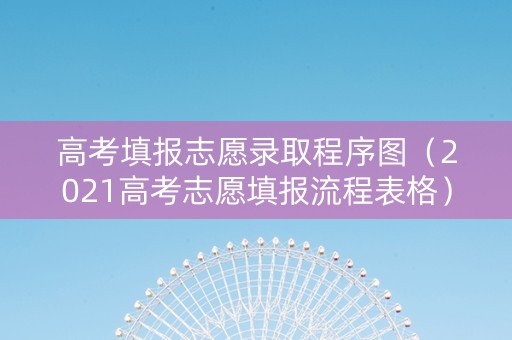 高考填报志愿录取程序图（2021高考志愿填报流程表格）