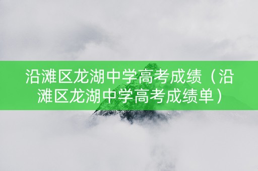 沿滩区龙湖中学高考成绩（沿滩区龙湖中学高考成绩单）