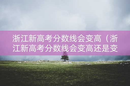 浙江新高考分数线会变高（浙江新高考分数线会变高还是变低）