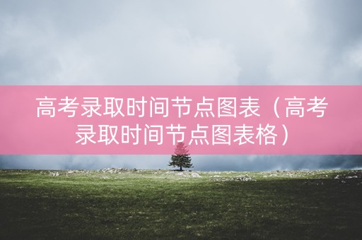 高考录取时间节点图表（高考录取时间节点图表格）
