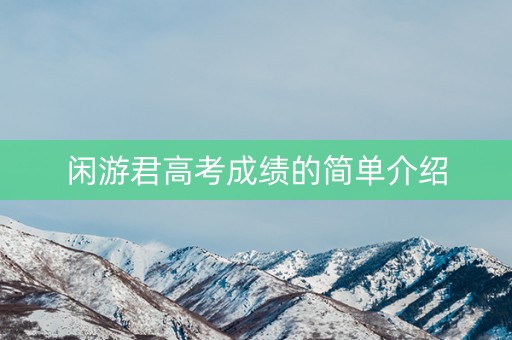 闲游君高考成绩的简单介绍