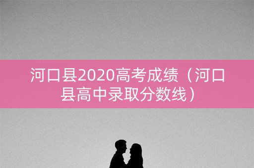 河口县2020高考成绩（河口县高中录取分数线）