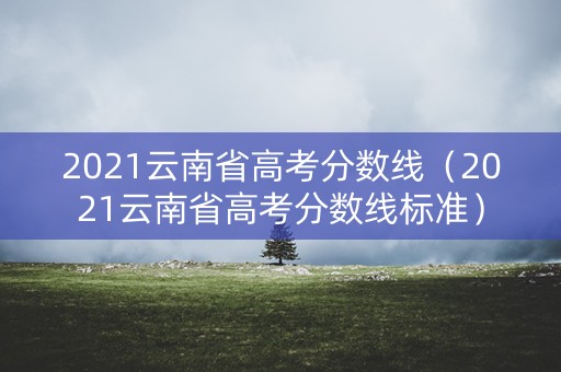 2021云南省高考分数线（2021云南省高考分数线标准）