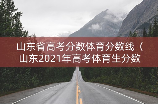 山东省高考分数体育分数线（山东2021年高考体育生分数线）