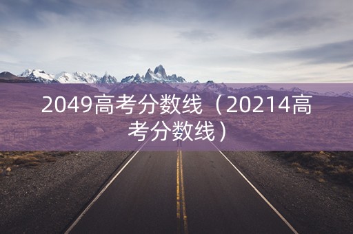 2049高考分数线（20214高考分数线）