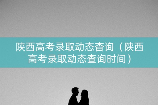 陕西高考录取动态杳询（陕西高考录取动态查询时间）