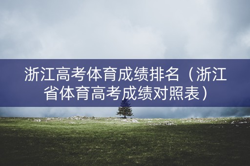 浙江高考体育成绩排名（浙江省体育高考成绩对照表）