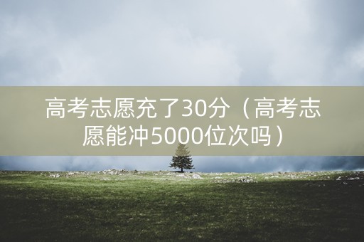 高考志愿充了30分（高考志愿能冲5000位次吗）