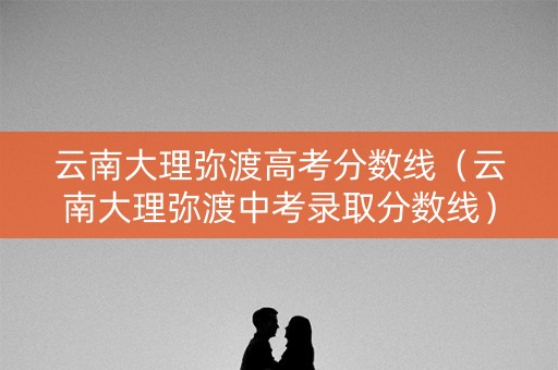 云南大理弥渡高考分数线（云南大理弥渡中考录取分数线）
