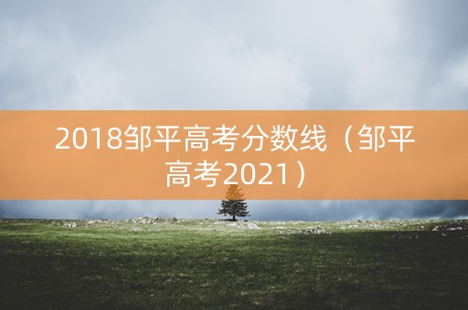 2018邹平高考分数线（邹平高考2021）