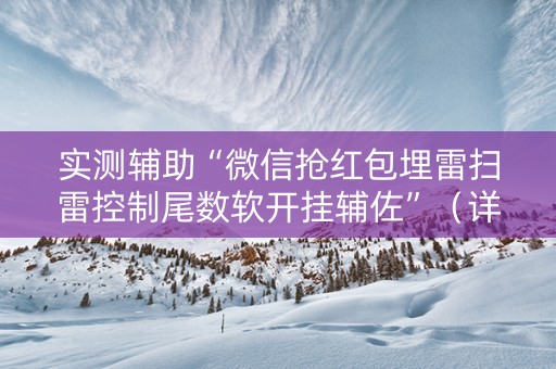 实测辅助“微信抢红包埋雷扫雷控制尾数软开挂辅佐”（详细透视教程）-哔哩哔哩