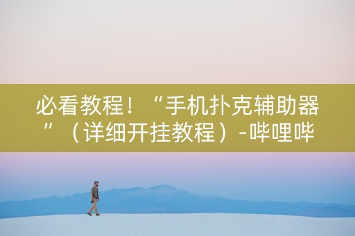 必看教程！“手机扑克辅助器”（详细开挂教程）-哔哩哔哩