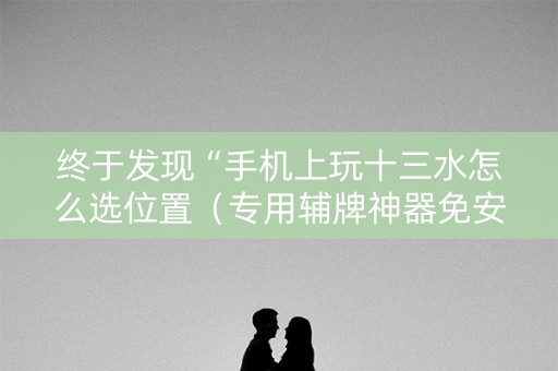 终于发现“手机上玩十三水怎么选位置（专用辅牌神器免安装）