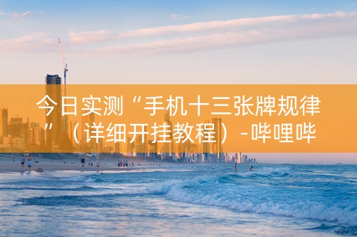 今日实测“手机十三张牌规律”（详细开挂教程）-哔哩哔哩