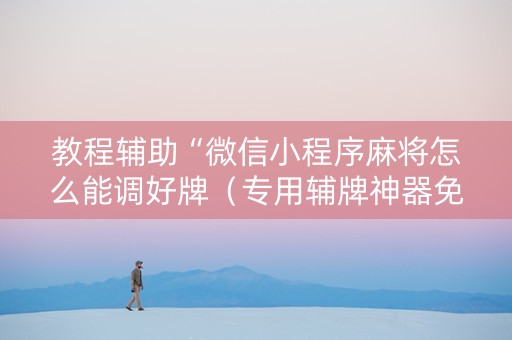 教程辅助“微信小程序麻将怎么能调好牌（专用辅牌神器免安装）